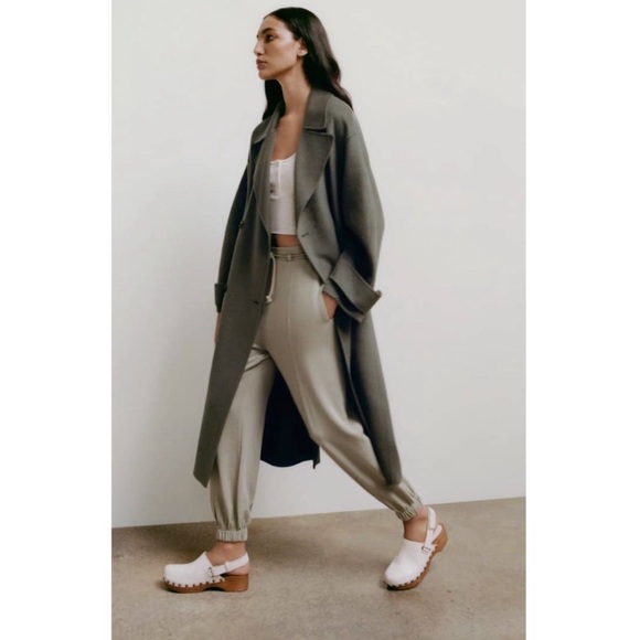 Zara grey belted terry jogger sweatpants - Picture 4 of 4